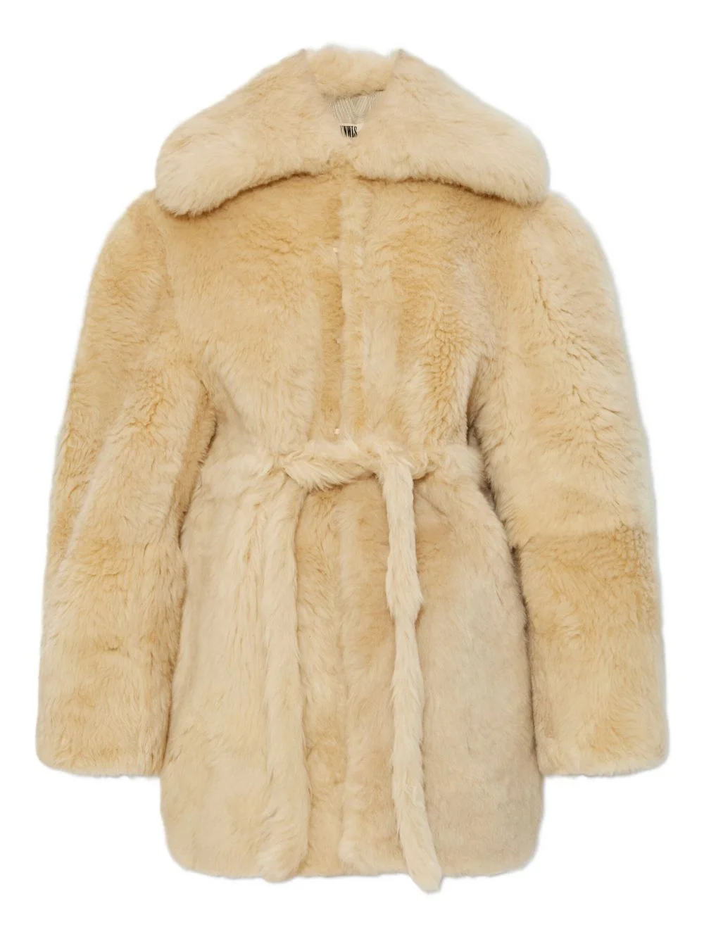 Baby tie-waist shearling coat - 1
