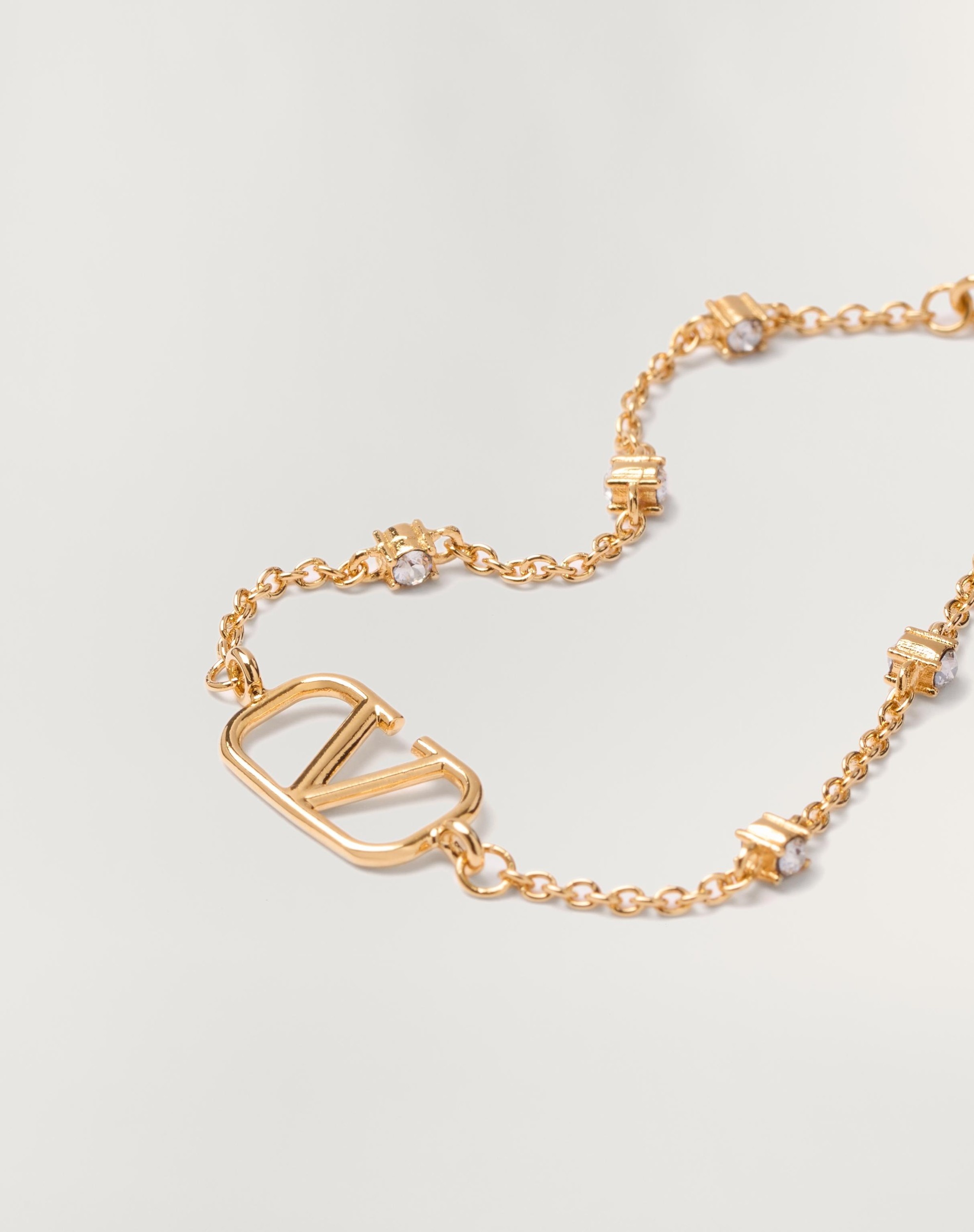 VLOGO SIGNATURE METAL AND SWAROVSKI® CRYSTAL BRACELET - 3