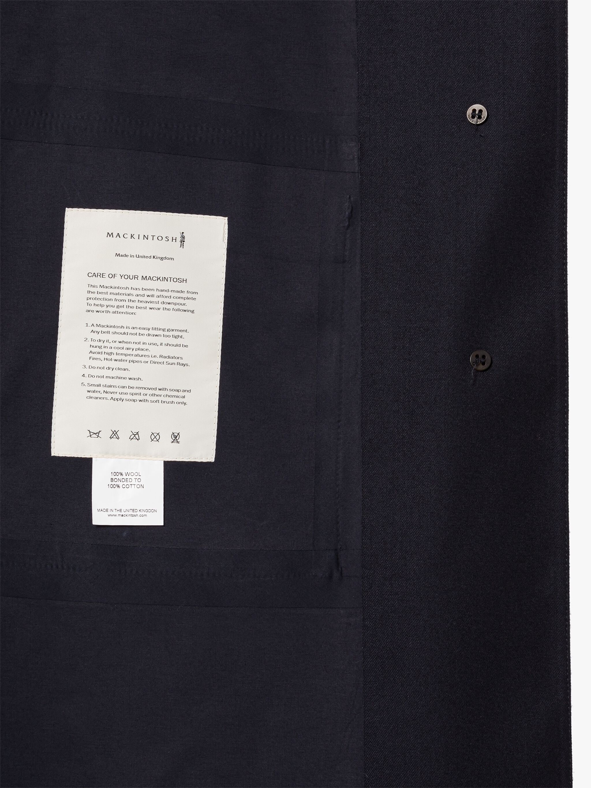 KELVIN NAVY BONDED WOOL TRENCH COAT - 6