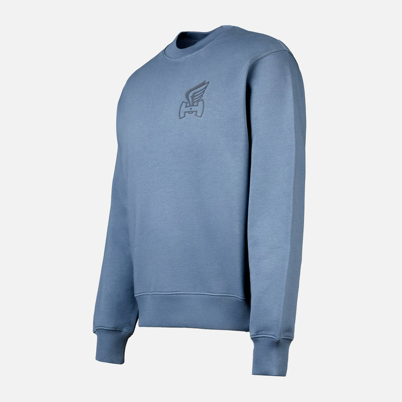 Round Neck Sweatshirt Light Blue 4