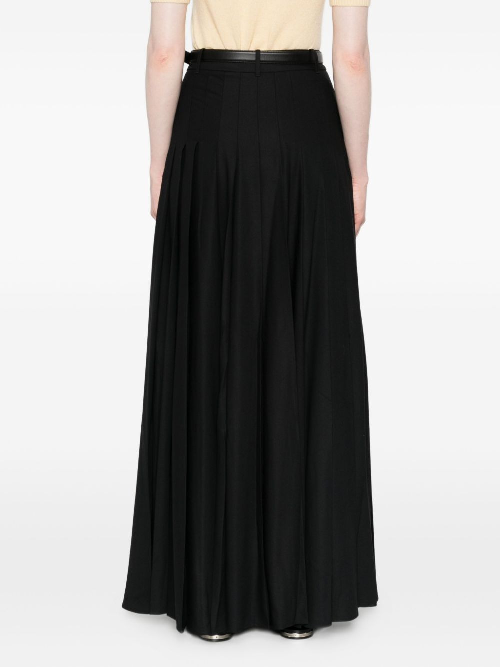 pleated belted skirt - 4