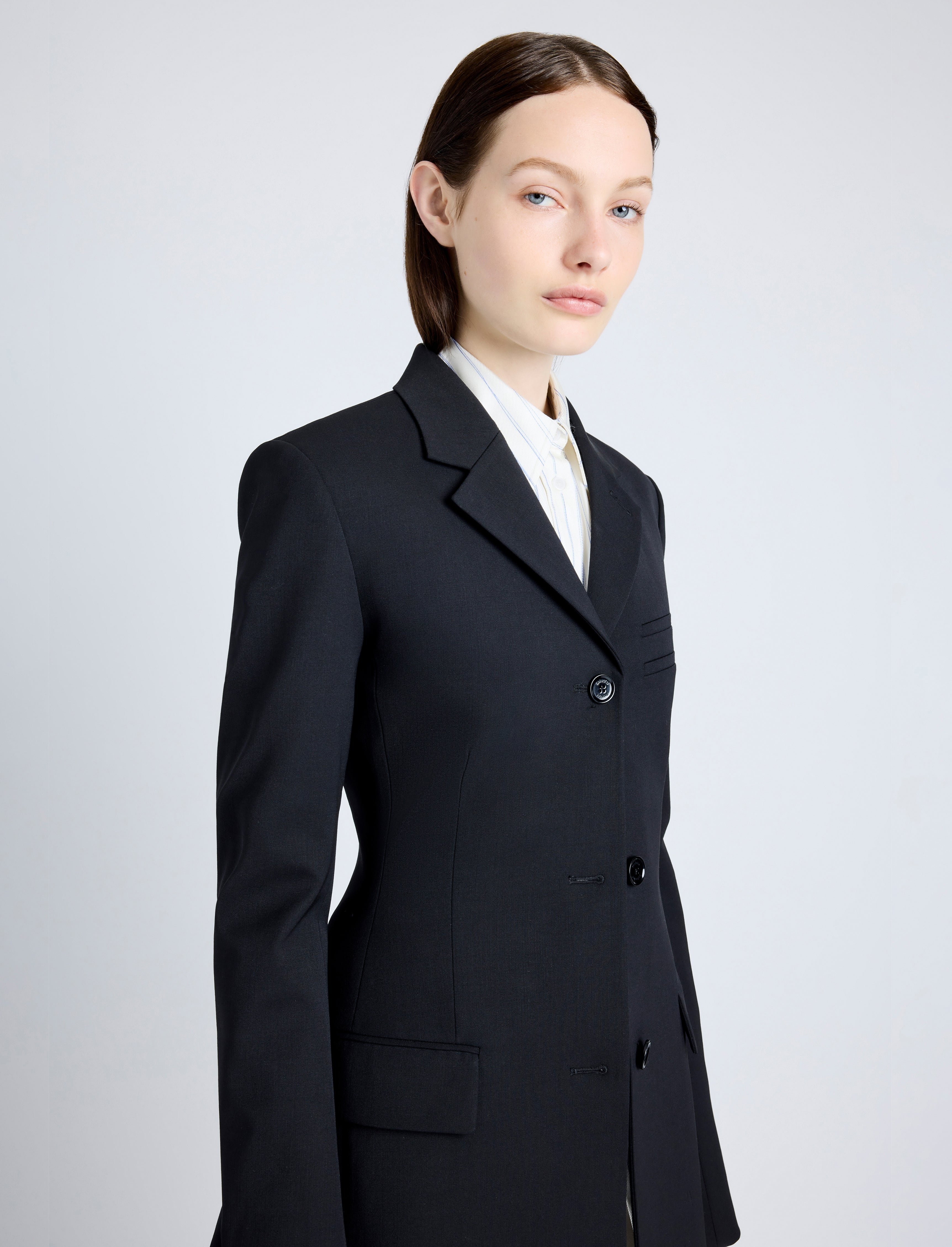 Lark Blazer in Wool Gabardine Suiting - 6