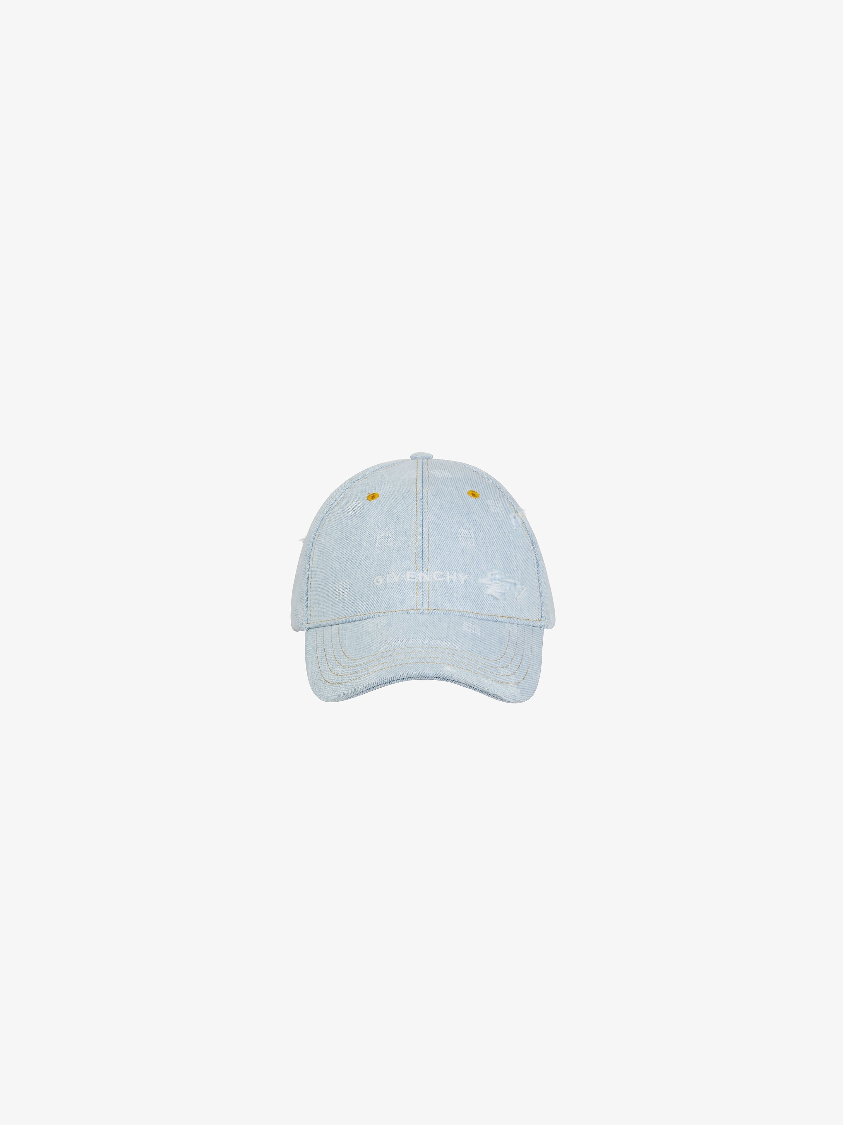 GIVENCHY CAP IN 4G WASHED DENIM - 1