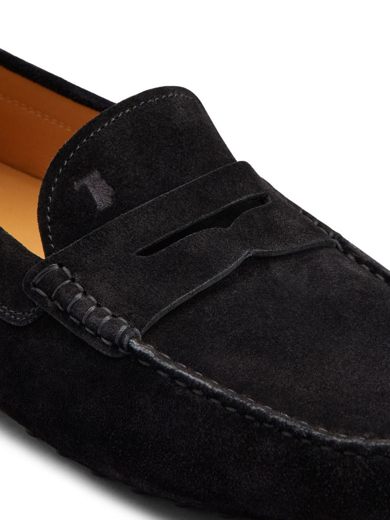 pebble-detail suede loafers 5