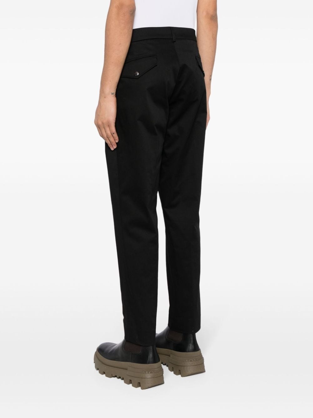 logo-appliquÃ© poplin trousers - 4