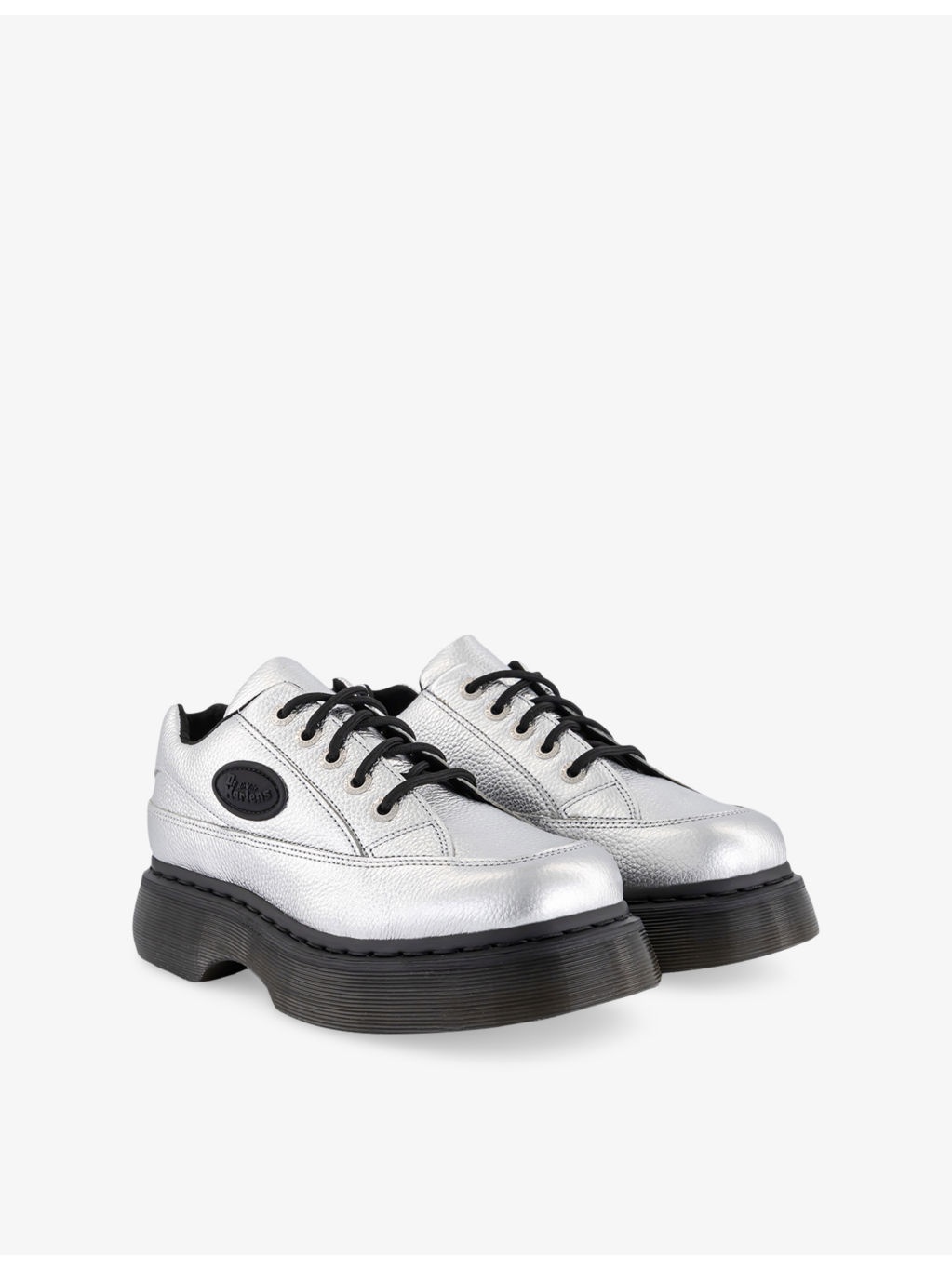 Buzz 5-Eye Metallic Leather Shoes - 3