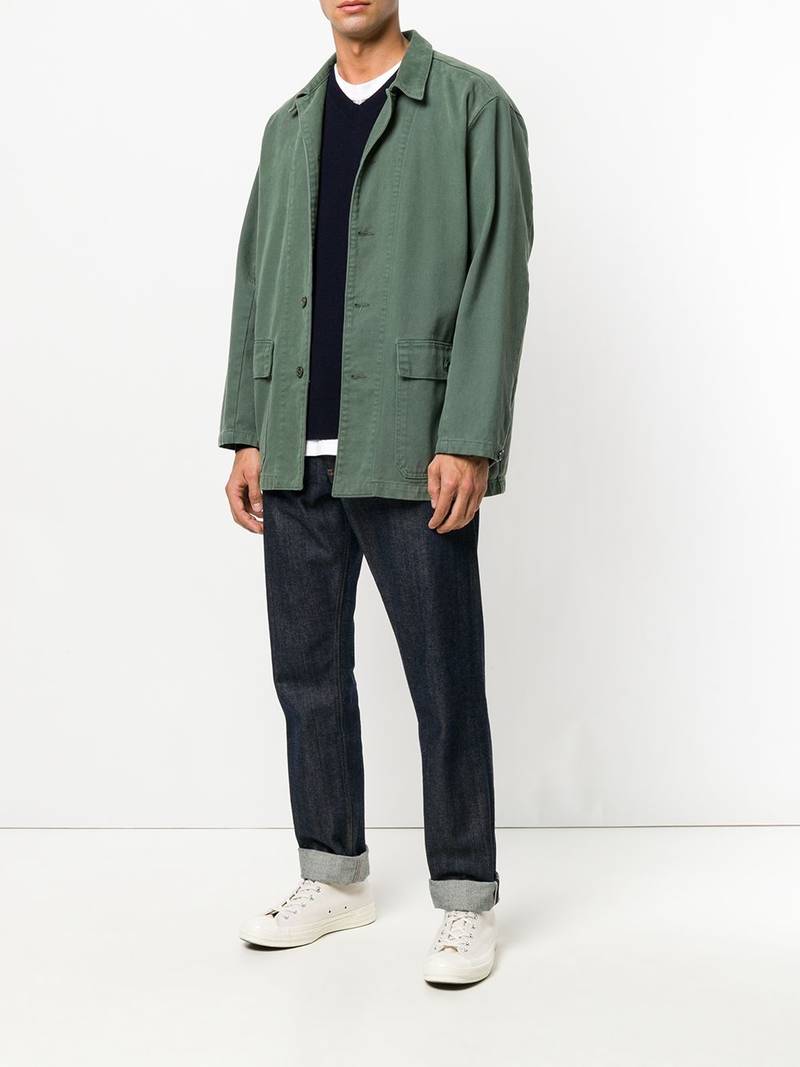 Comme des Garçons PLAY embroidered heart patch sweater outlook