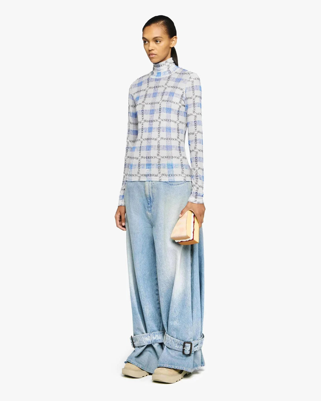 SHEER LONG SLEEVE TURTLENECK TOP - 3