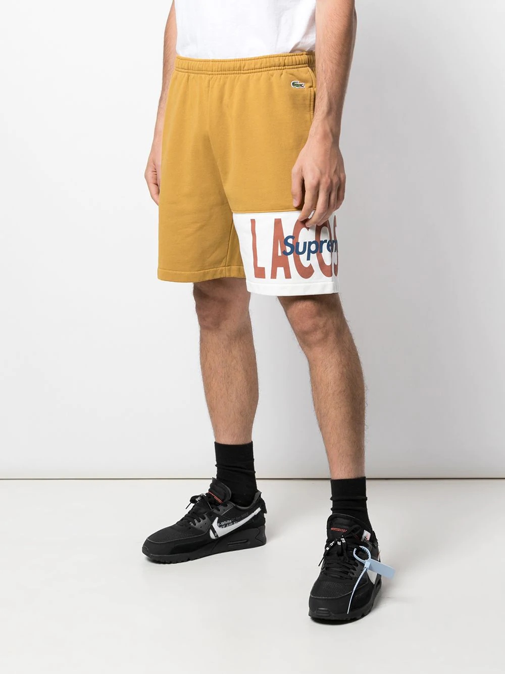 Lacoste logo panel track shorts - 3