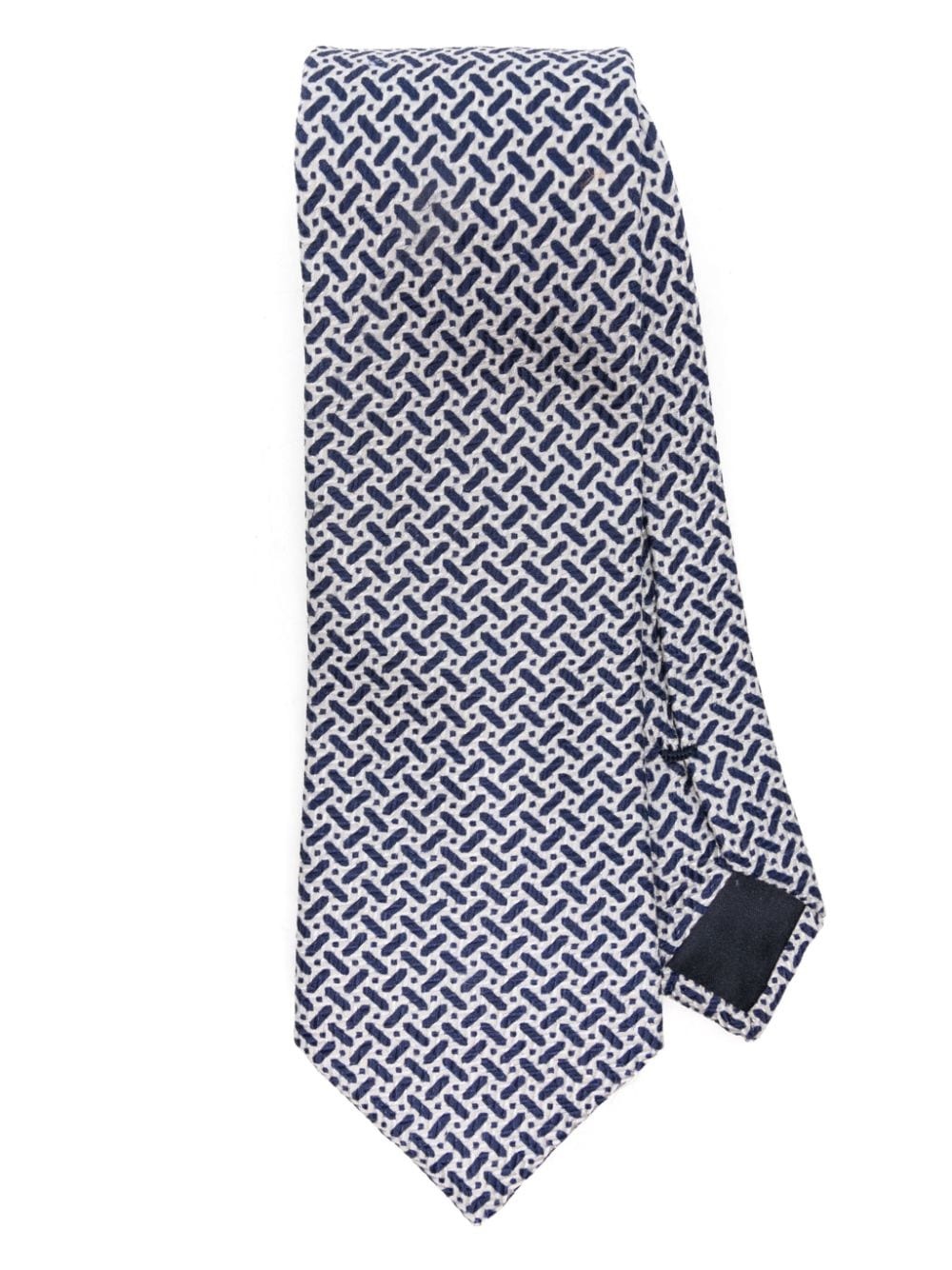 graphic-print cotton blend tie - 1