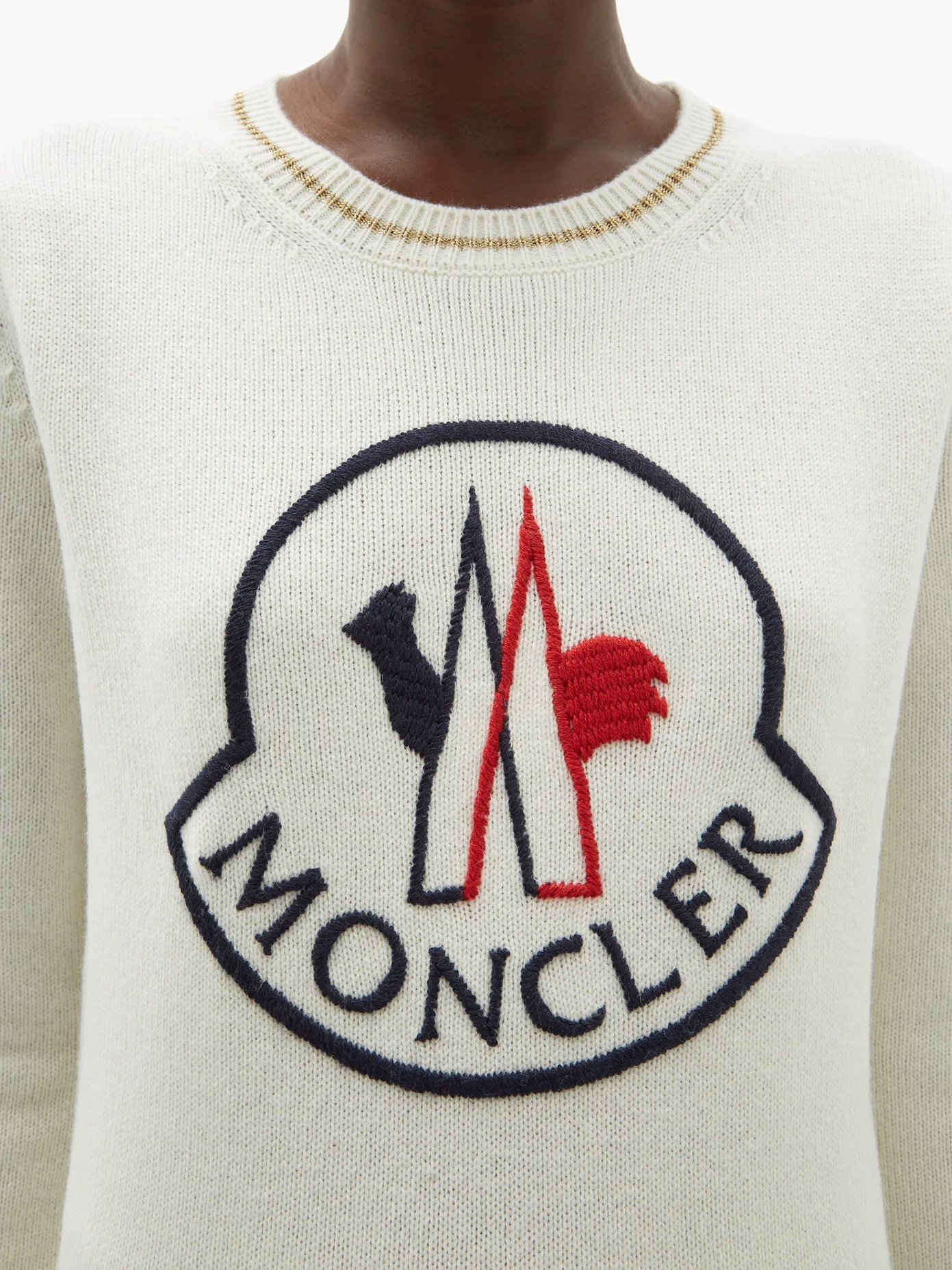 Logo-embroidered wool-blend sweater - 4