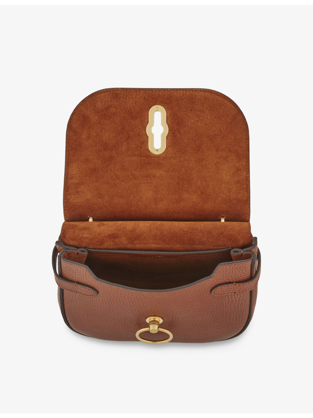 Amberley small pebbled-leather satchel bag - 4