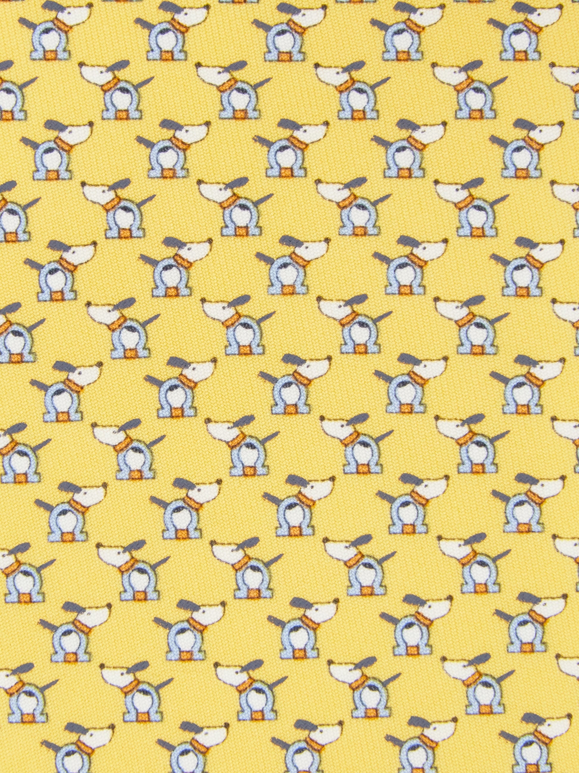 Printed silk tie with dogs and Gancios - 2