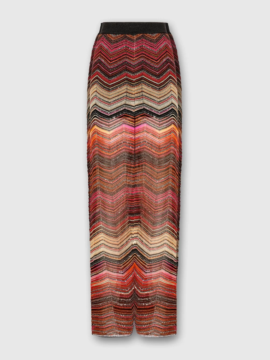 Palazzo chevron lamé trousers with sequins - 1