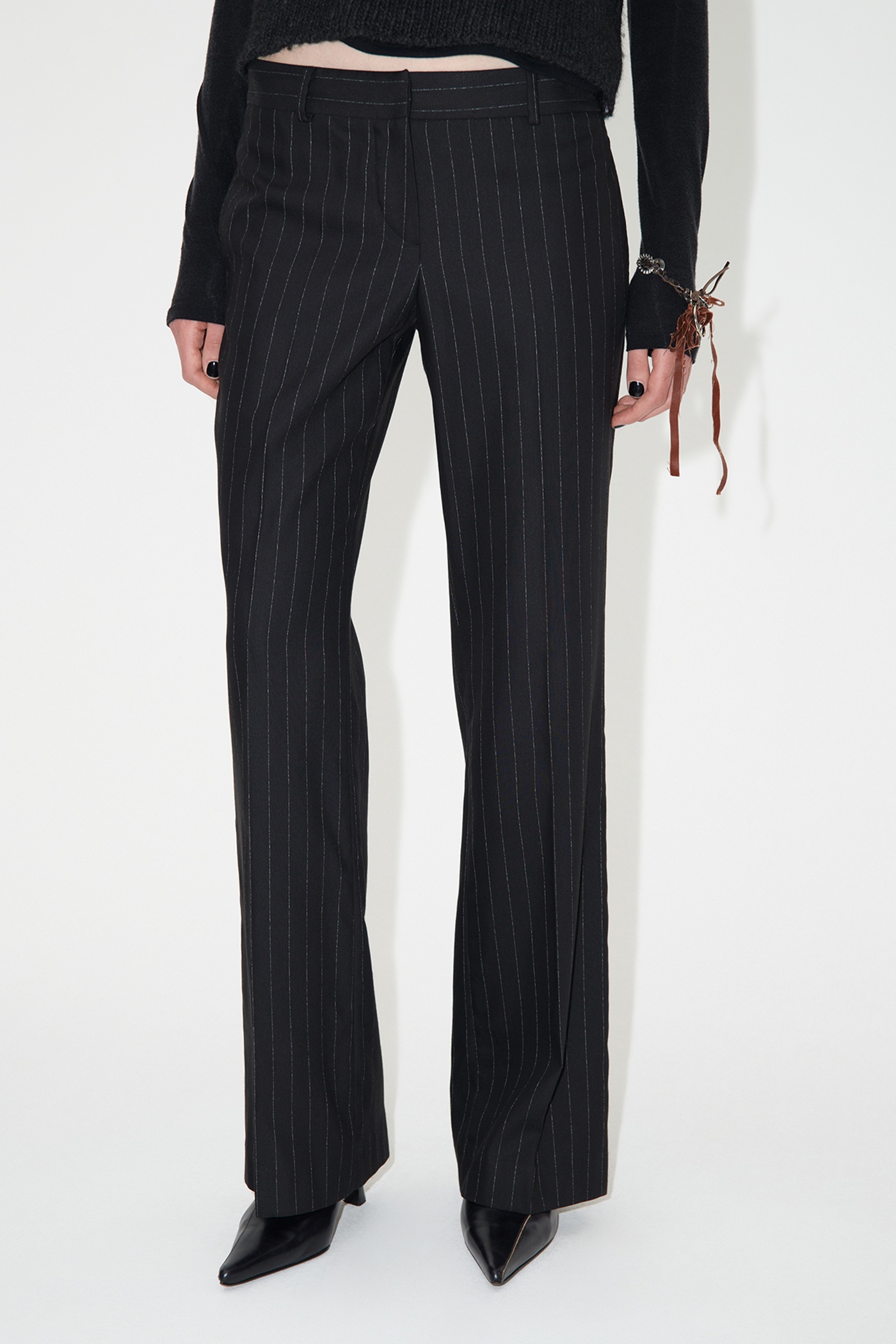 Hip Trouser Black Chalk Stripe - 5