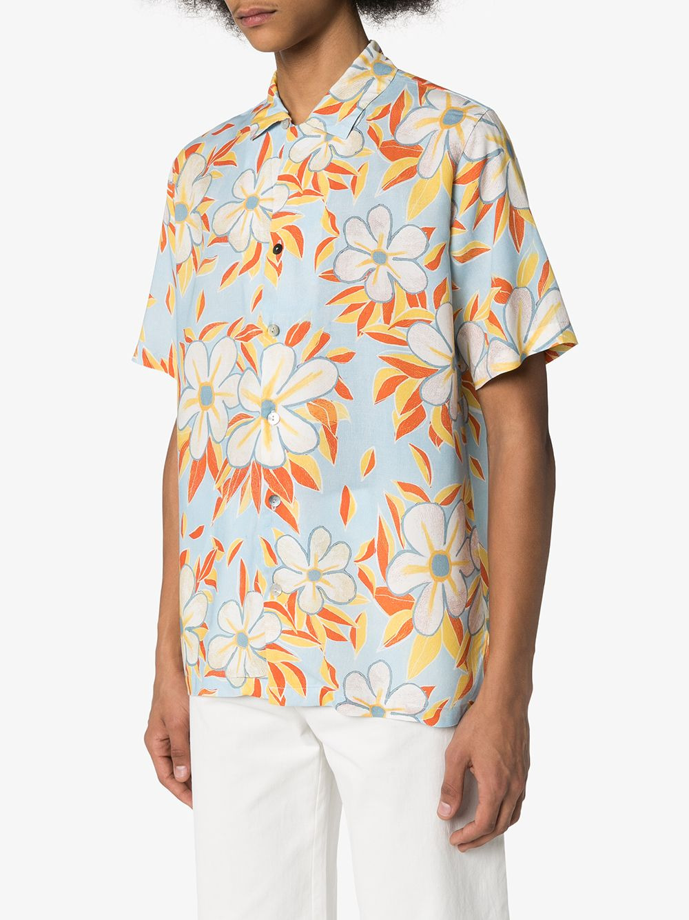 Acid Flower Aloha print bowling shirt - 3