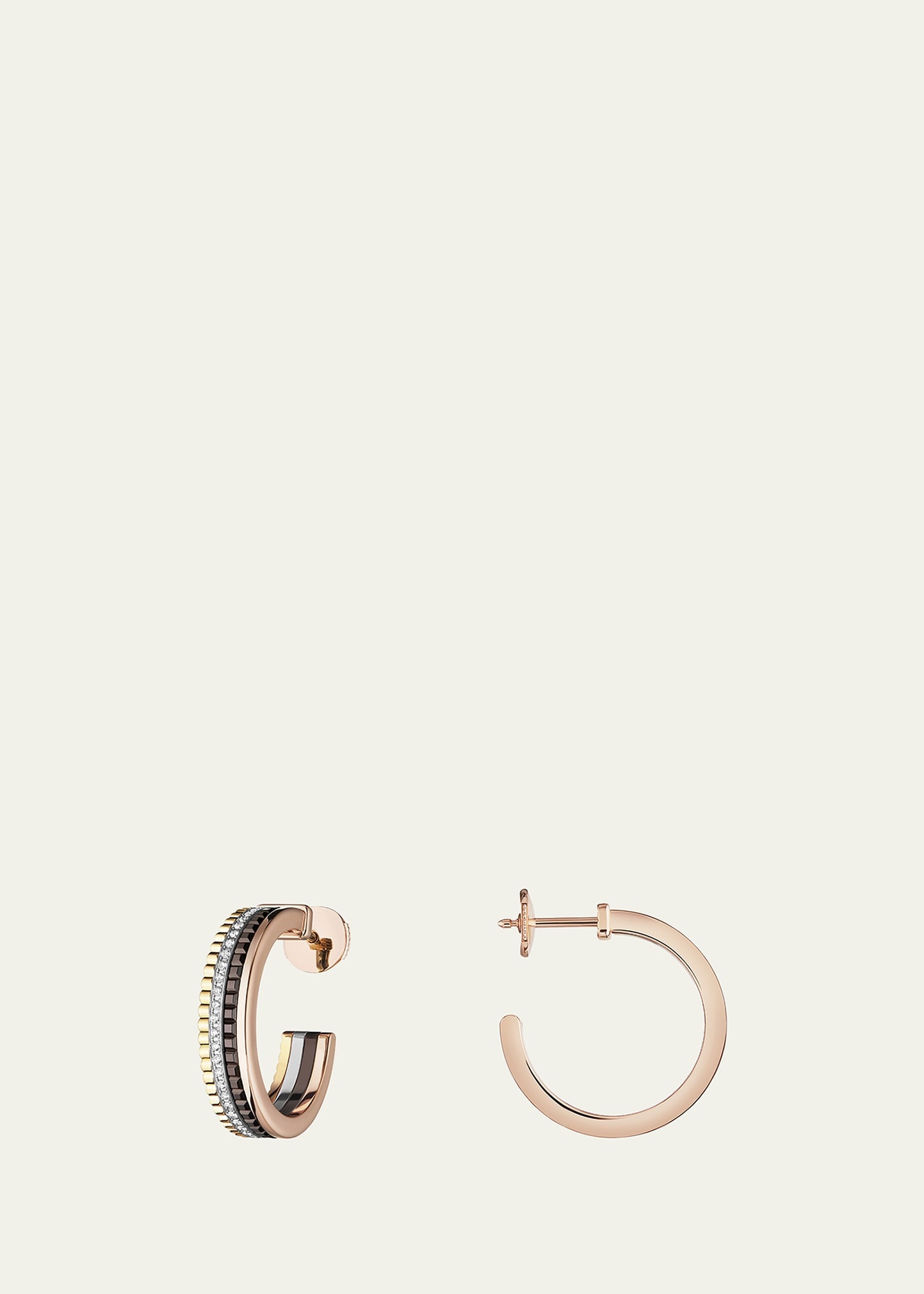 Quatre Classique XS Diamond Hoop Earrings - 2
