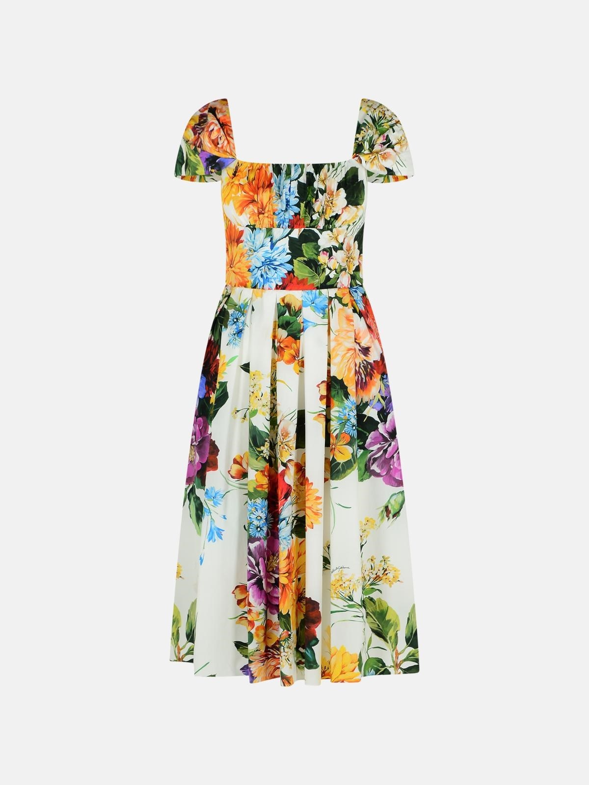 'FIORATO' MULTICOLOR COTTON DRESS - 1