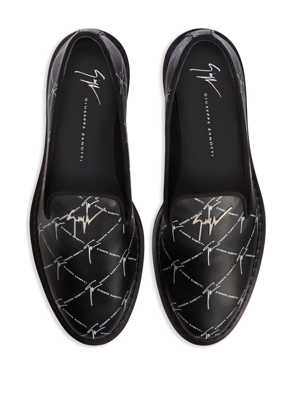 Tim logo-lettering loafers - 4