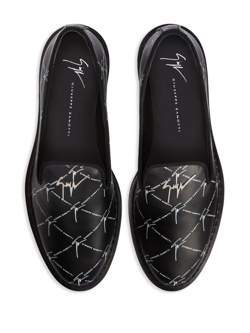 Tim logo-lettering loafers 4