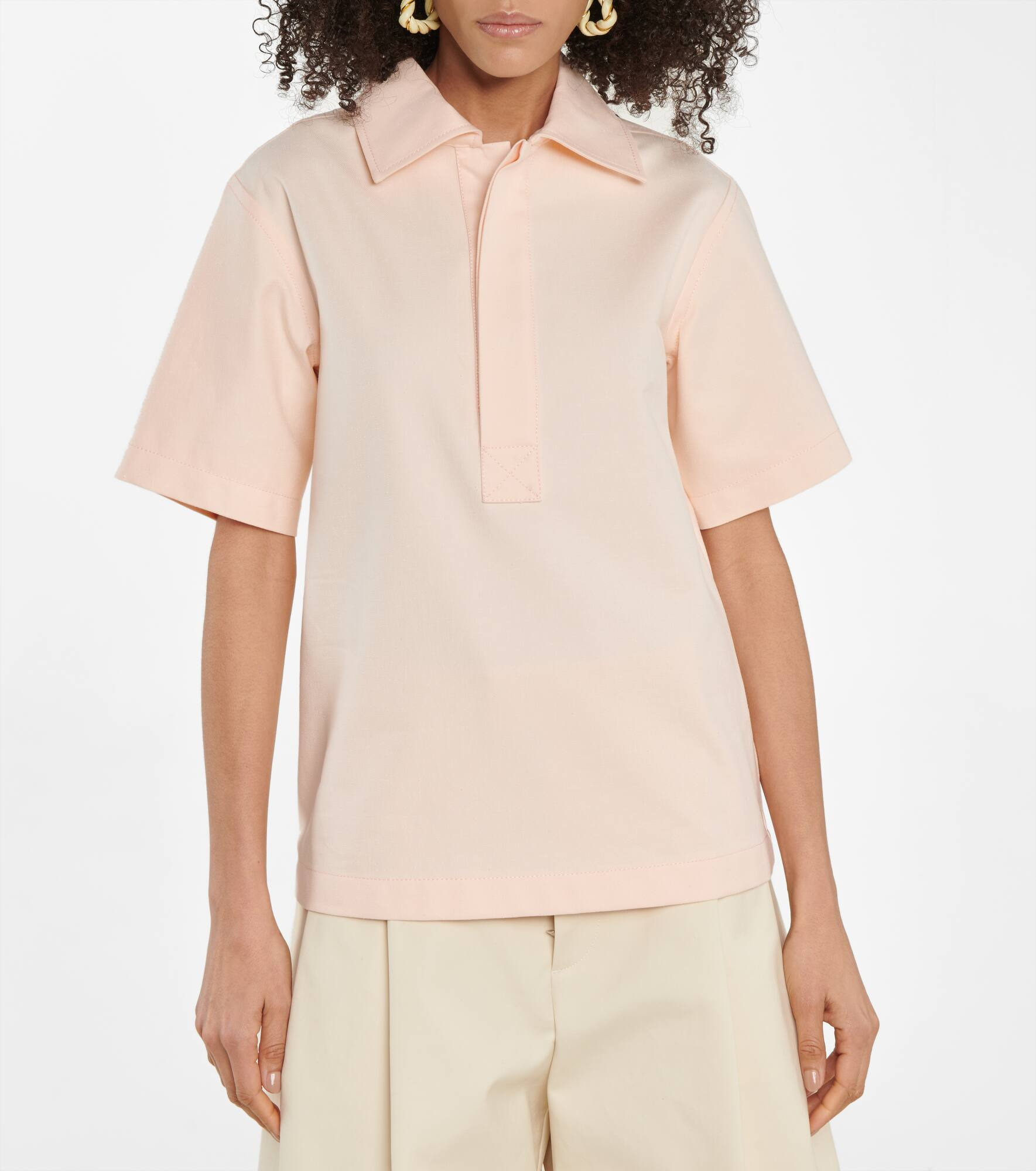 Cotton polo top - 4