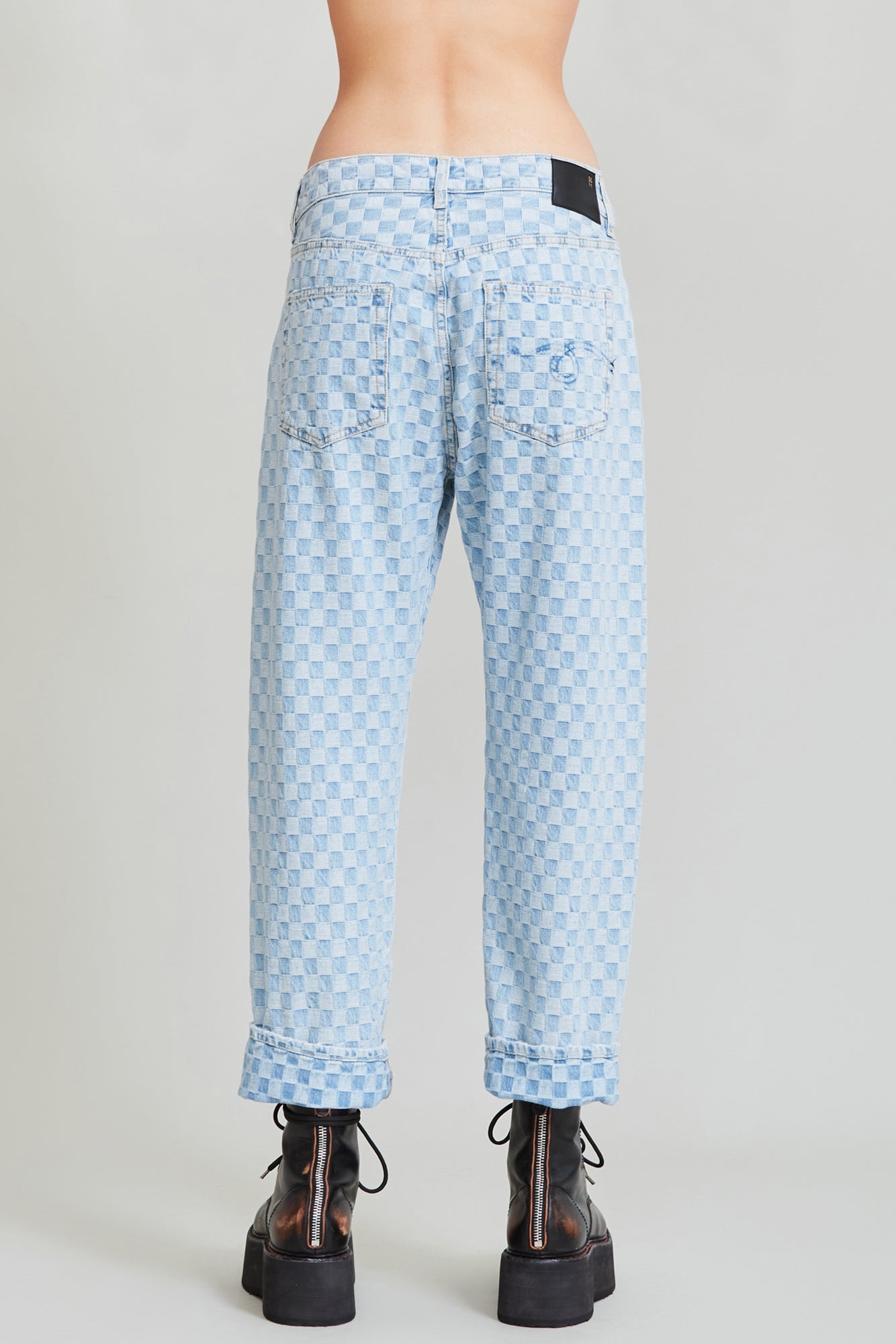 Boyfriend Jean - Checkerboard | R13 Denim Official Site - 6