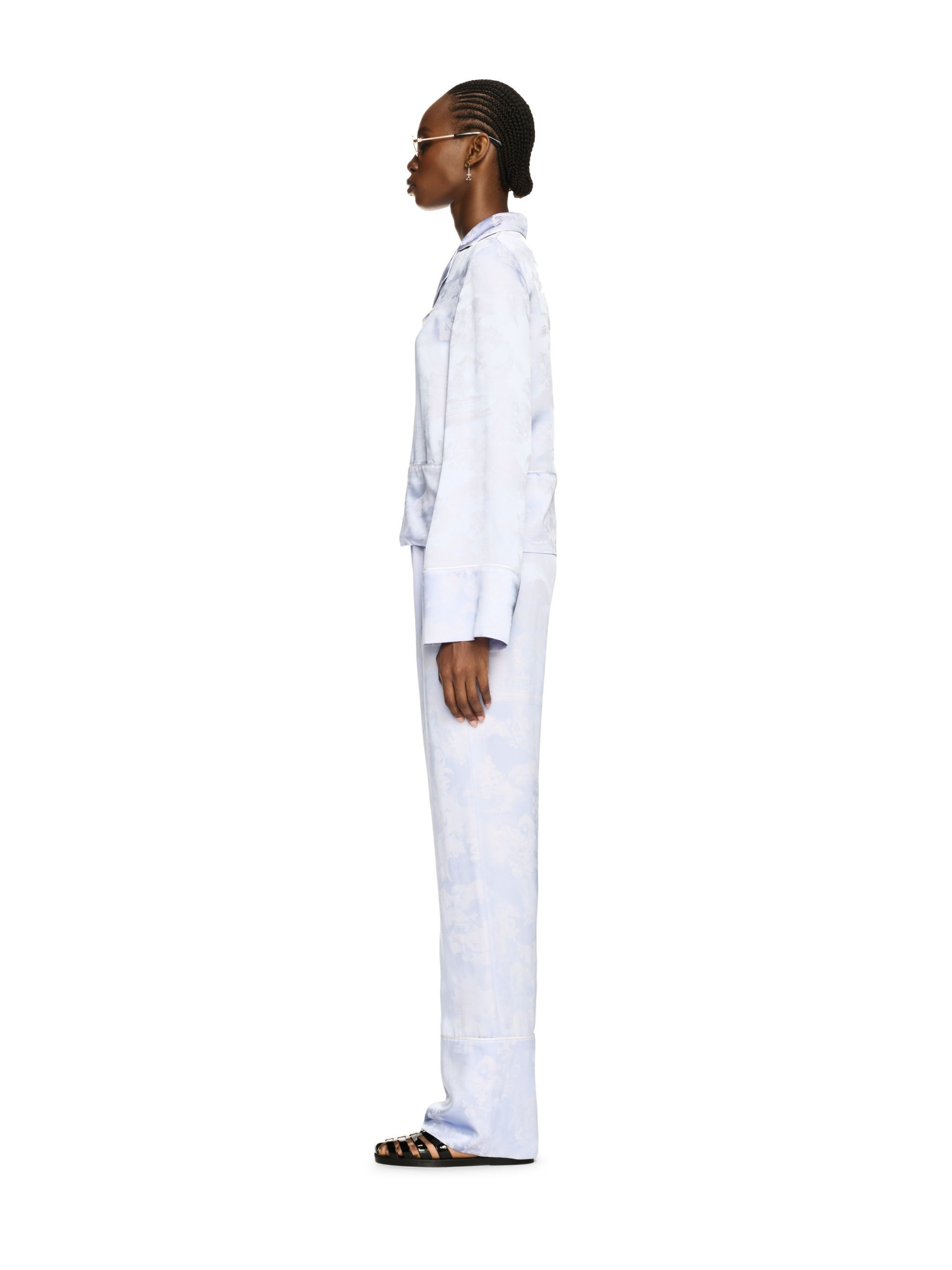 White Fresco Pajama Pants - 3