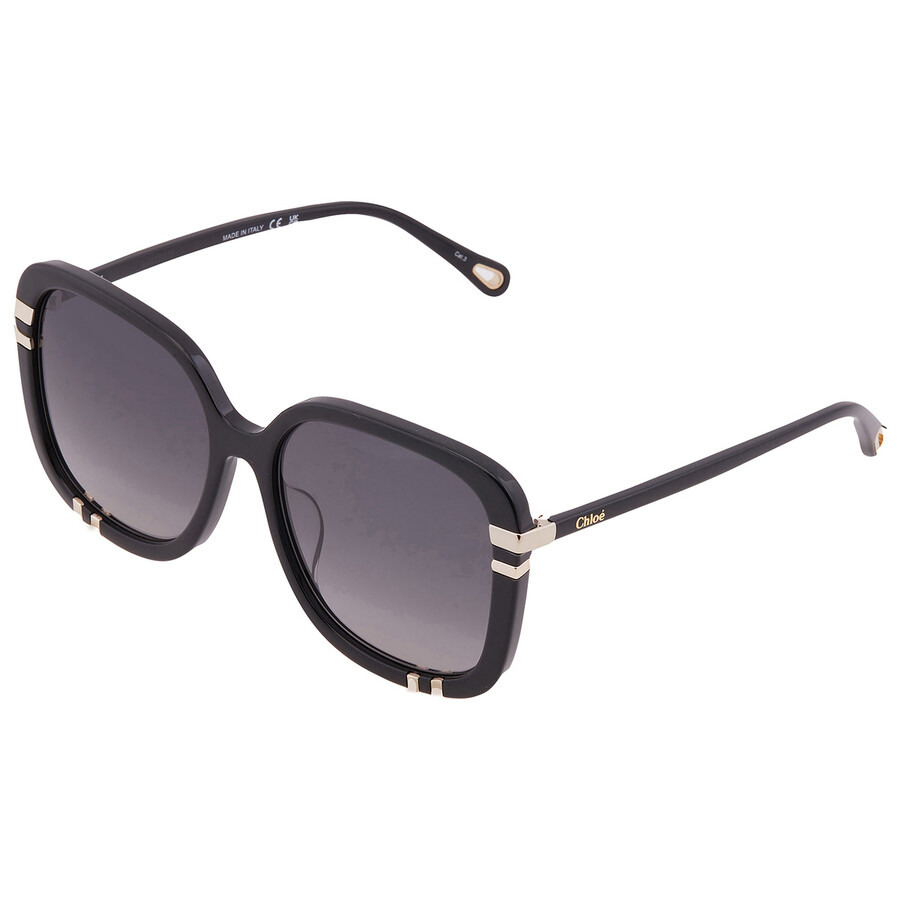 Open Box - Chloe Grey Gradient Square Ladies Sunglasses CH0106SA 005 59 - 3