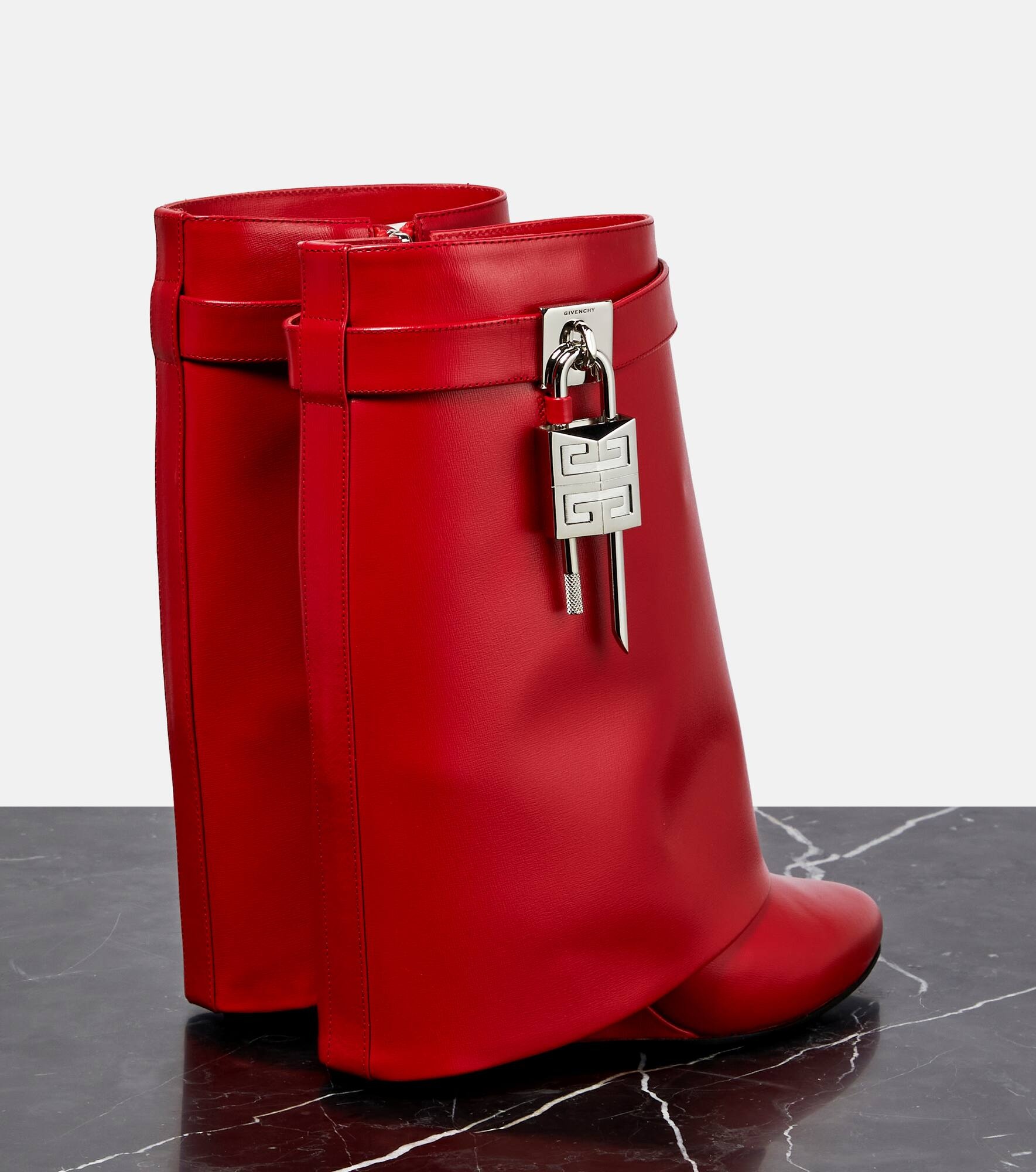 Shark Lock leather ankle boots - 2