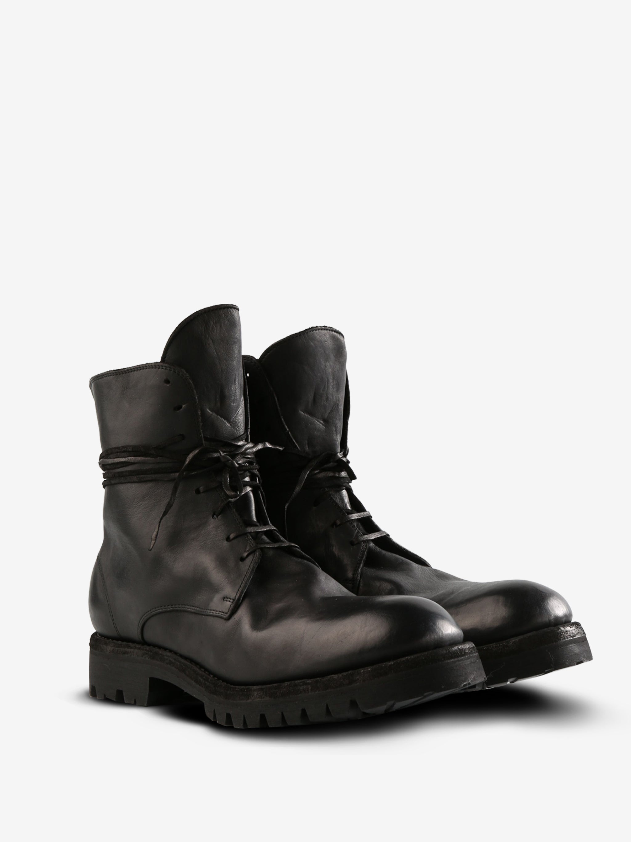 GUIDI - Men Sole Rubber Laced Up Boots - 2