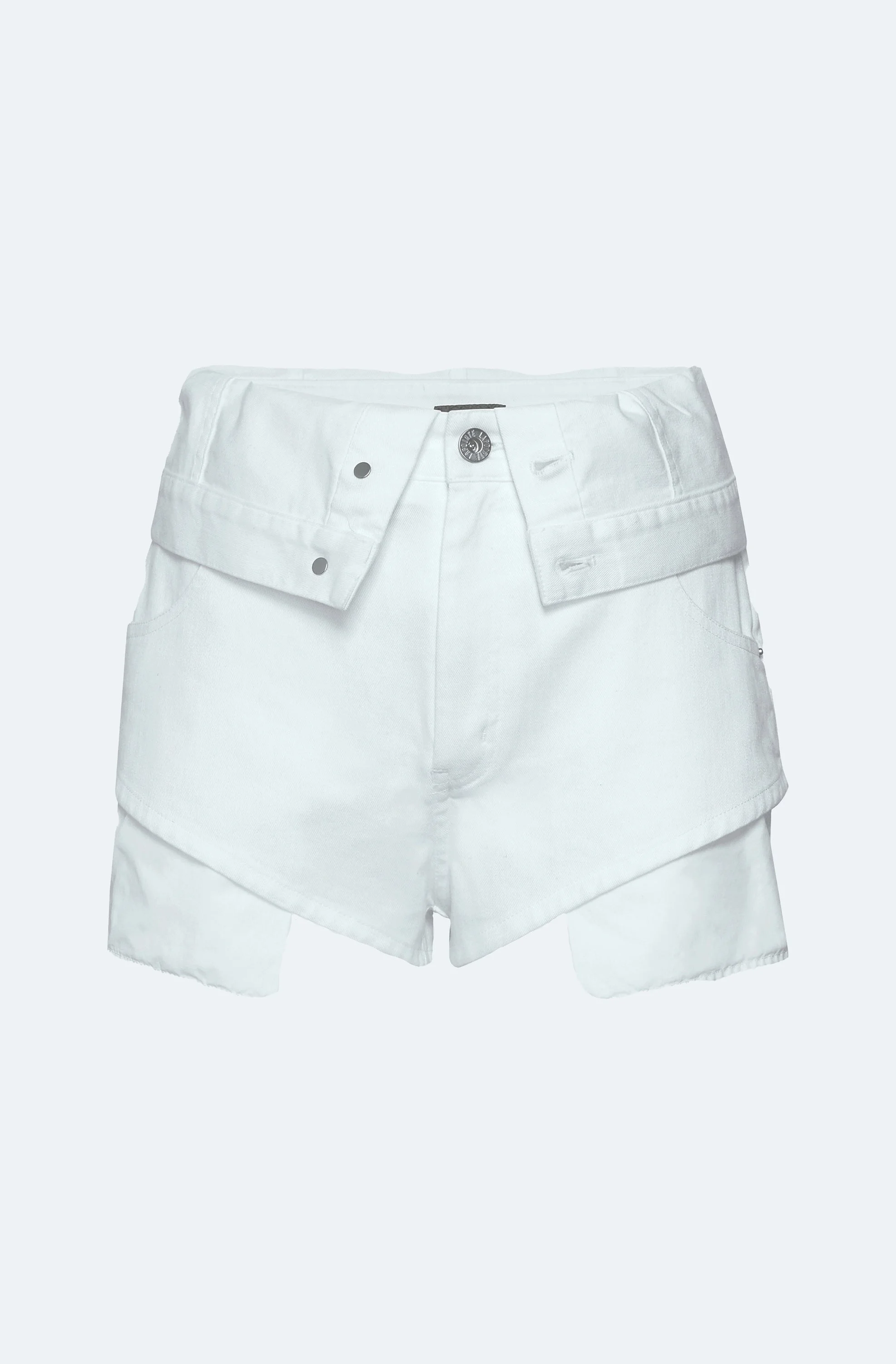 Stretch Cotton Twill Foldover Short - 1