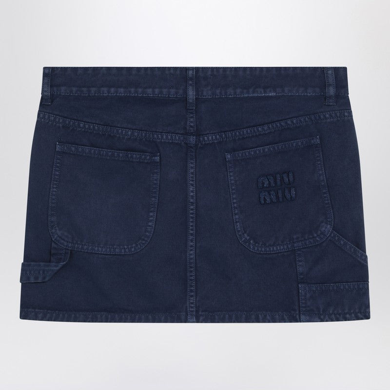 Miu Miu Indigo Blue Denim Mini Skirt Women - 2