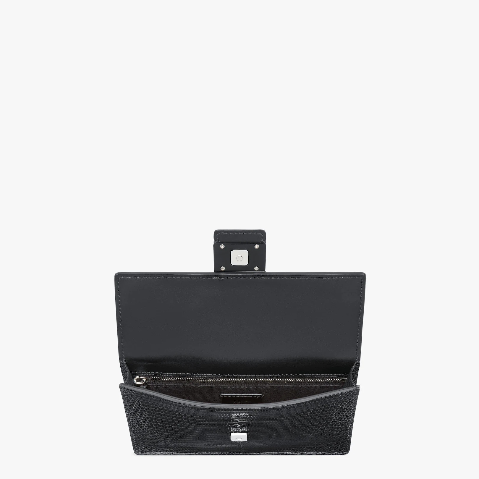 Black lizard leather bag - 4