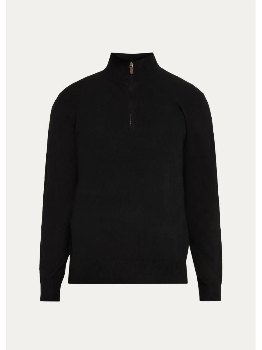 Cashmere Quarter-Zip Sweater - 1