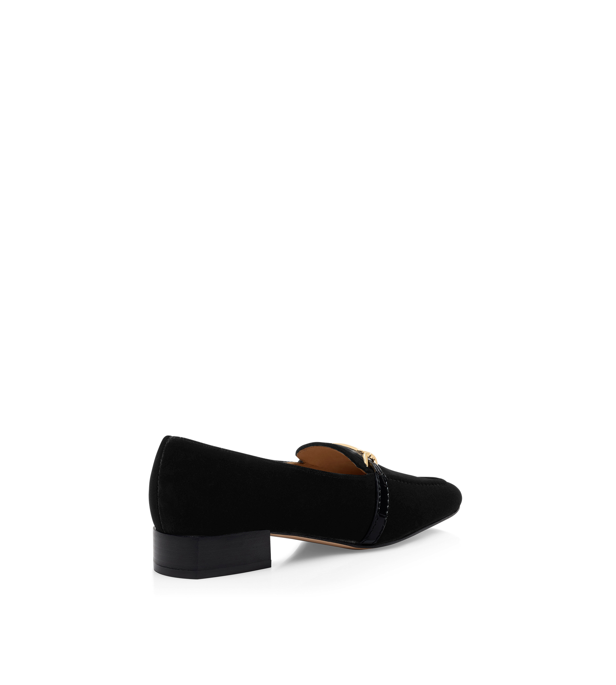 VELVET AND GLOSSY STAMPED CROCODILE LEATHER WHITNEY LOAFER - 3