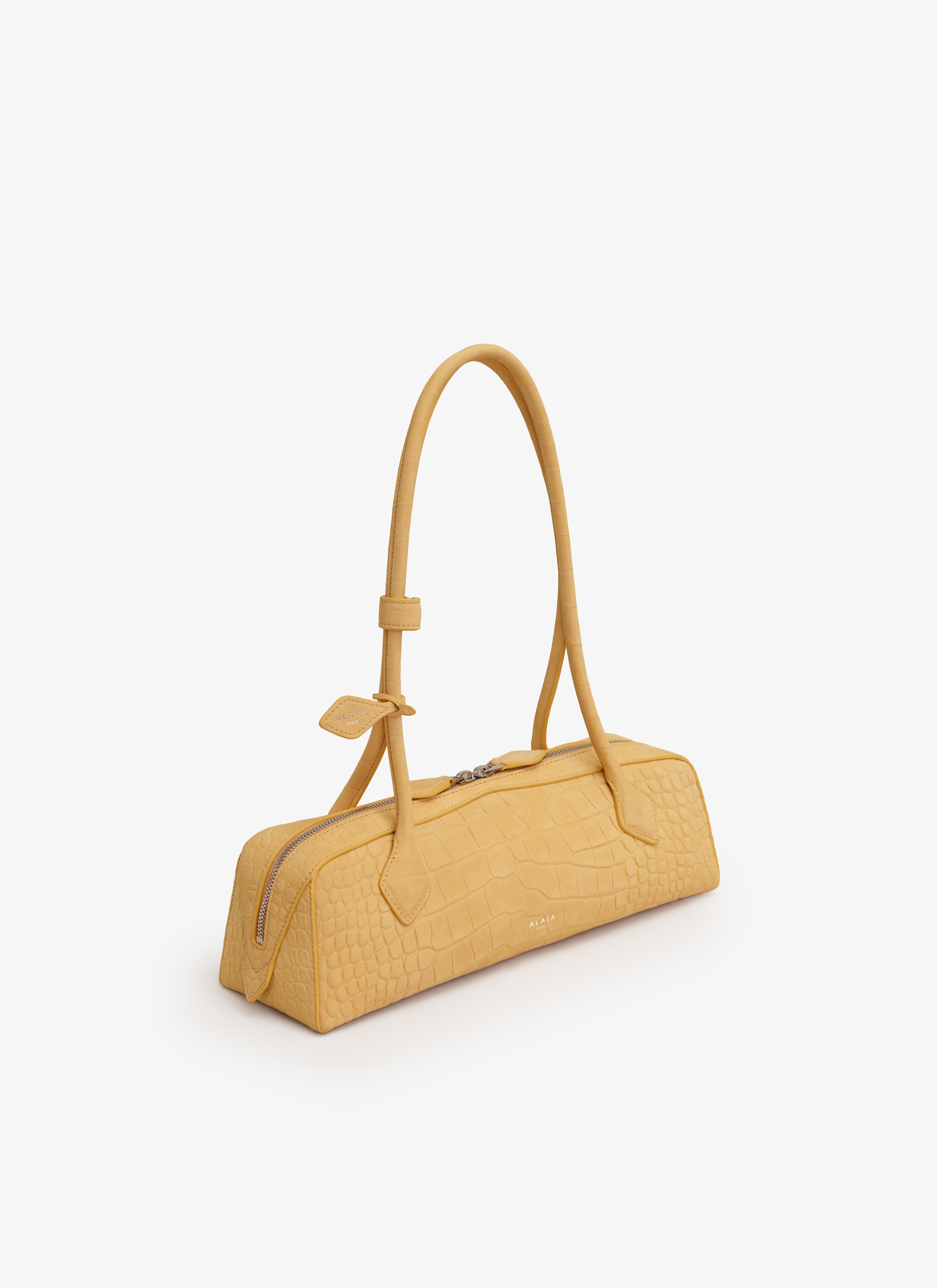 LE TECKEL MEDIUM BAG IN CROCO EMBOSSED NUBUK - 2