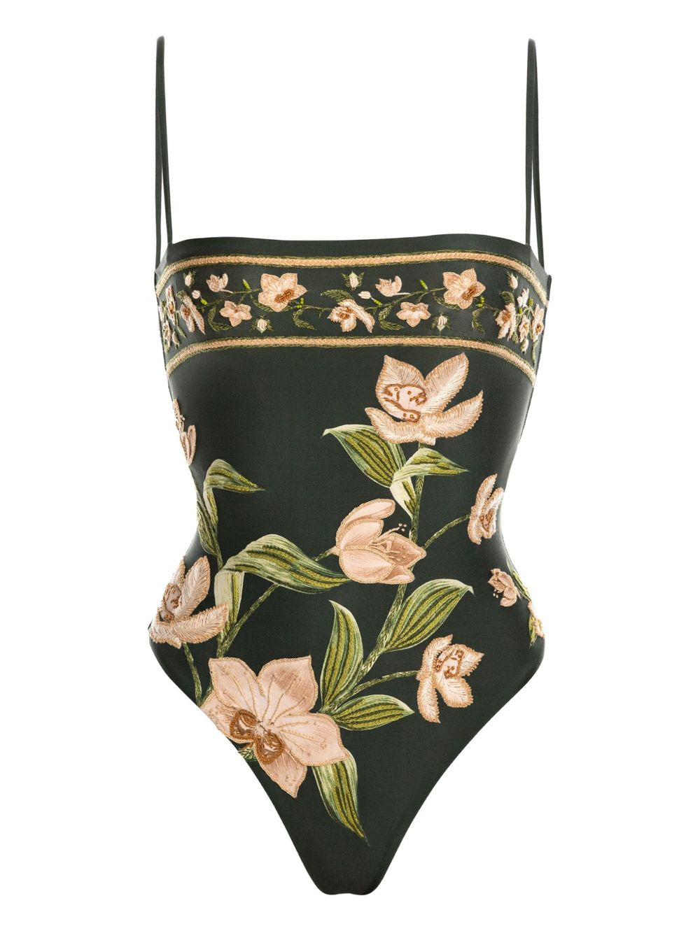 floral-print swimsuit - 1