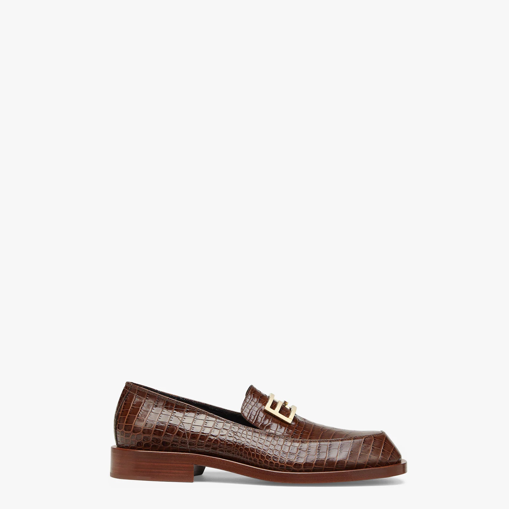 Brown leather loafers - 1
