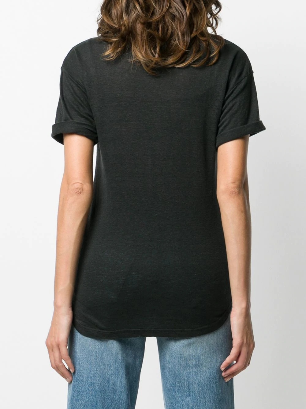 short-sleeve linen T-shirt - 4