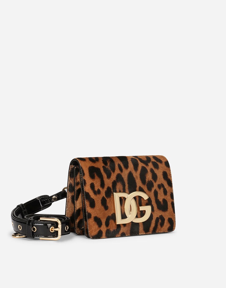 3.5 crossbody bag in leopard-print pony hair - 3