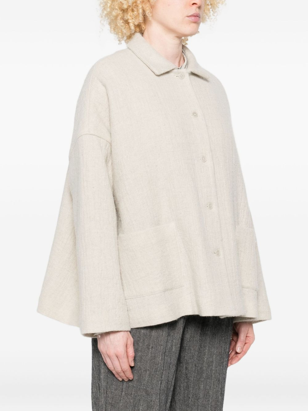 patch-pocket button-front jacket - 3