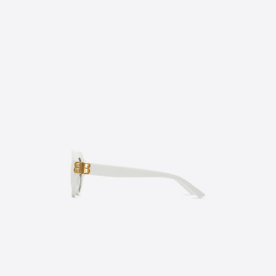 BALENCIAGA Women's Dynasty Oval Sunglasses in White outlook