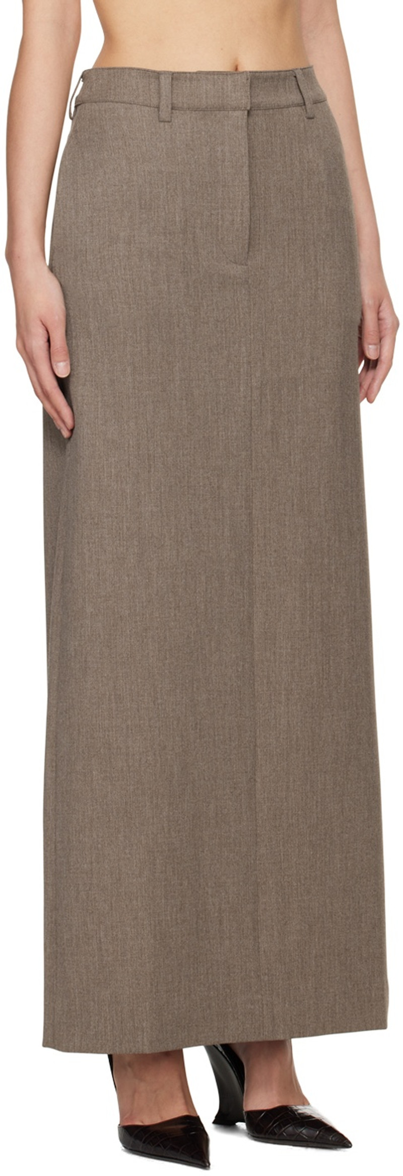 beaufille Brown Minter Maxi Skirt outlook