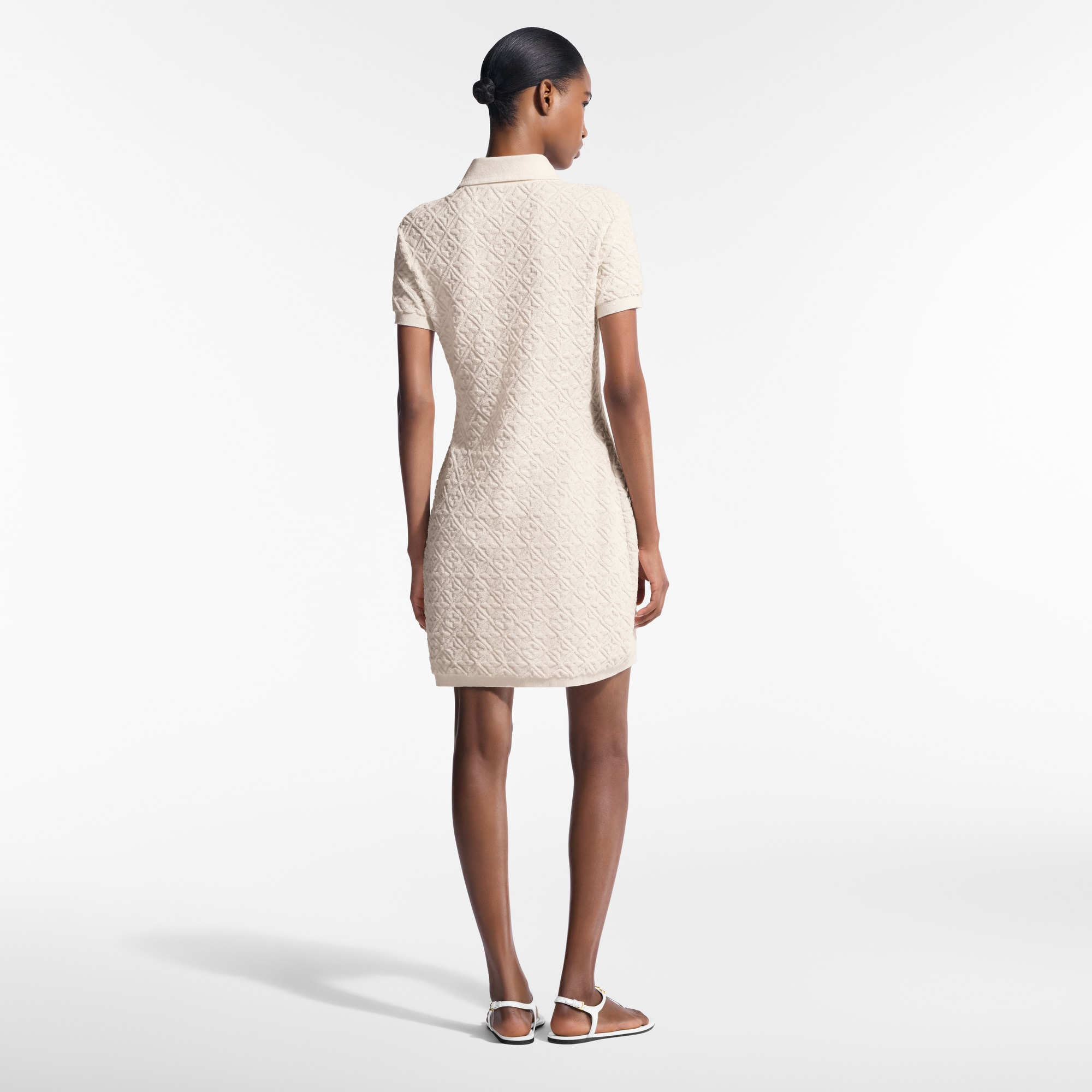 Monogram Flower Toweling Polo Dress - 3