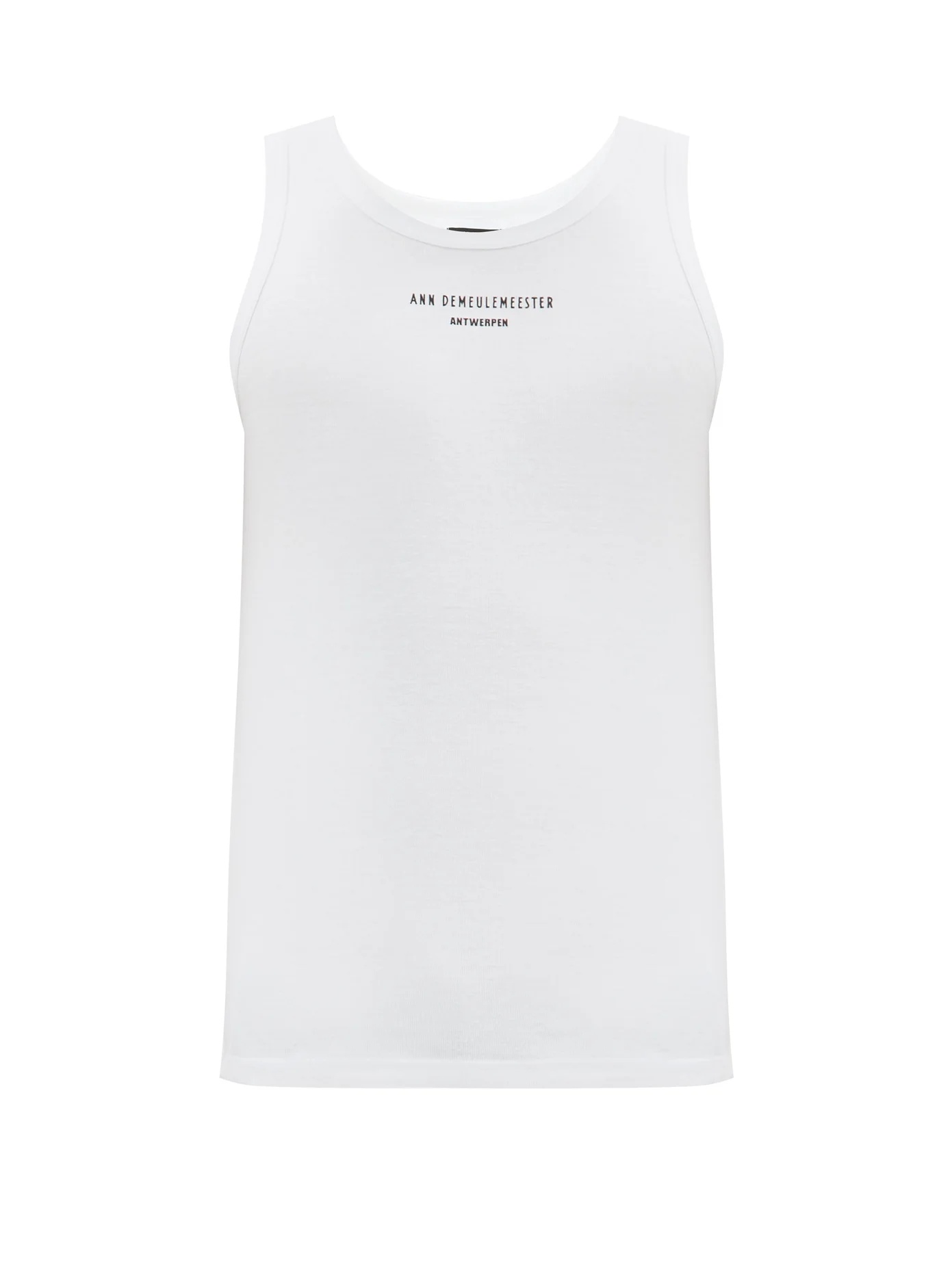 Logo-print cotton tank top - 1