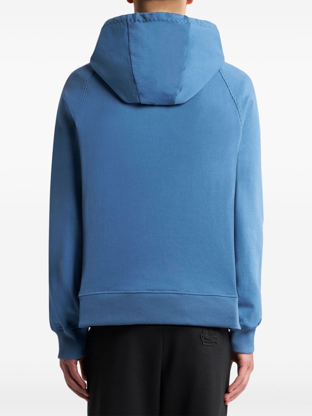 Pegaso-embroidered drawstring hoodie - 4