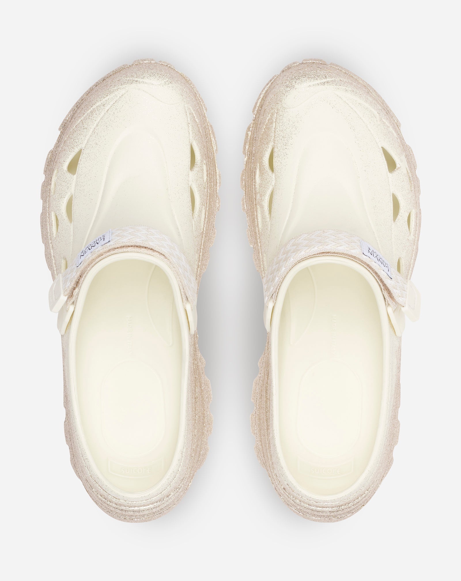 GLITTERY RUBBER LANVIN X SUICOKE CLOGS MEN - 5