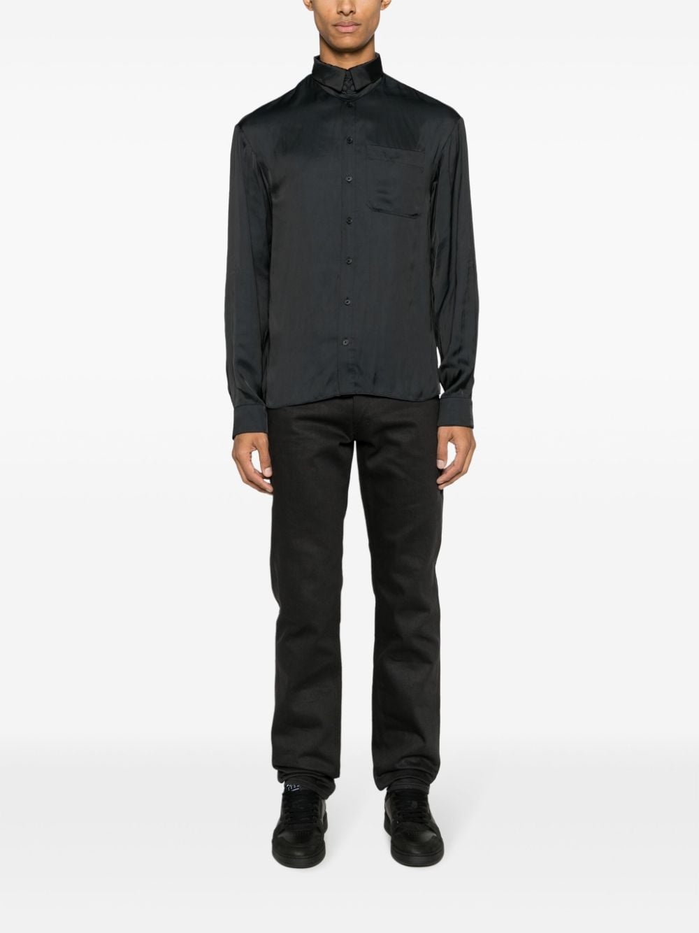 long-sleeved dropped-shoulder shirt - 2