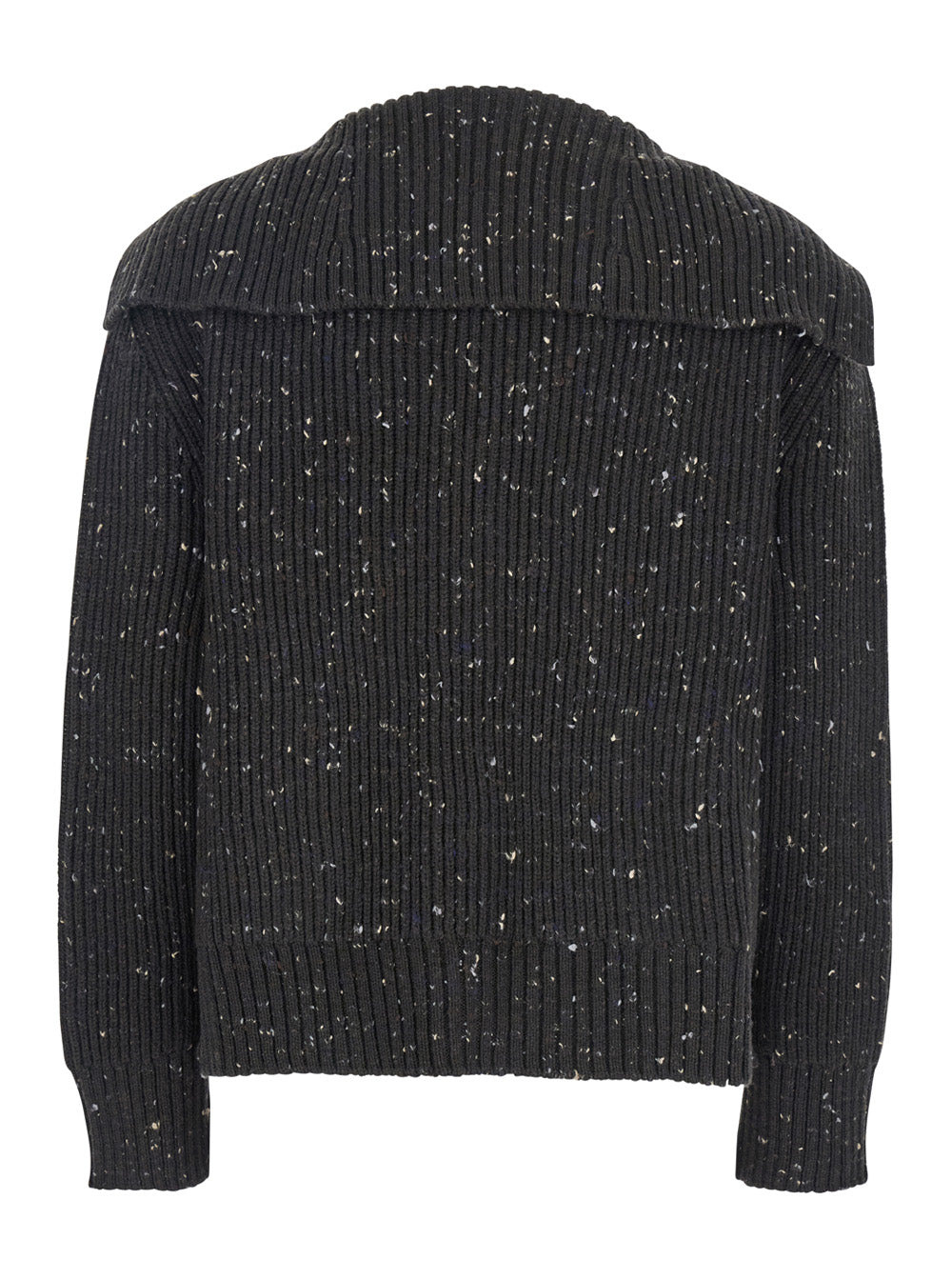 Bottega Veneta Women Brown Cardigan With English Rib Design And Buttons With Knot Detail In Wool Wom - 2