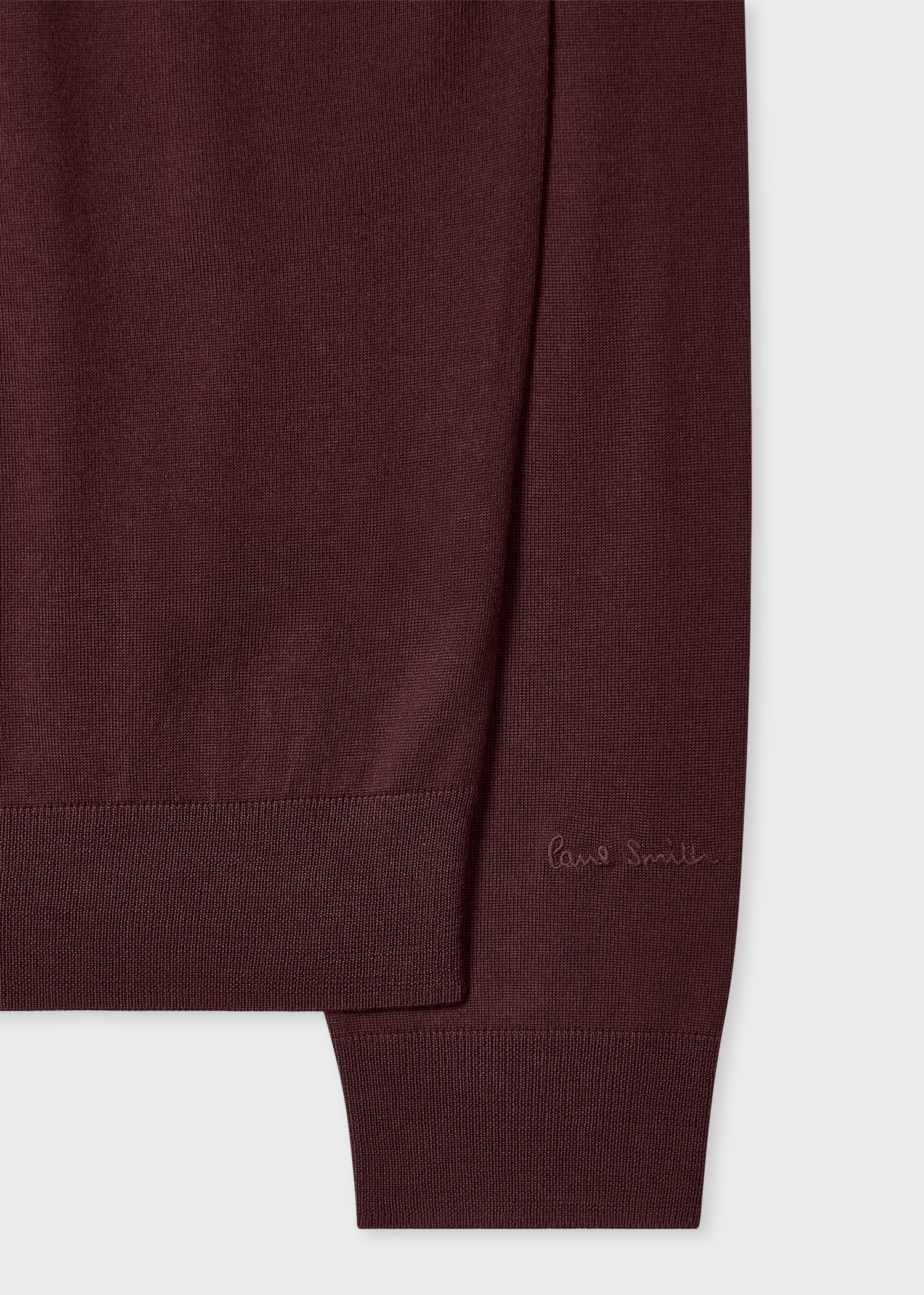 Burgundy Merino Wool Sweater - 2